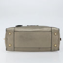 LOEWE Anagram Amazona 36 Hand Bag Leather Gold Auth 163663-5