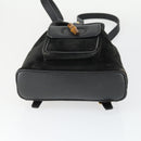 GUCCI Bamboo Backpack Suede Black Gold 003 2058 0030 Auth 163664-5