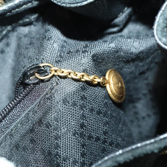 GUCCI Bamboo Backpack Suede Black Gold 003 2058 0030 Auth 163664