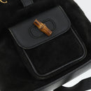 GUCCI Bamboo Backpack Suede Black Gold 003 2058 0030 Auth 163664-26