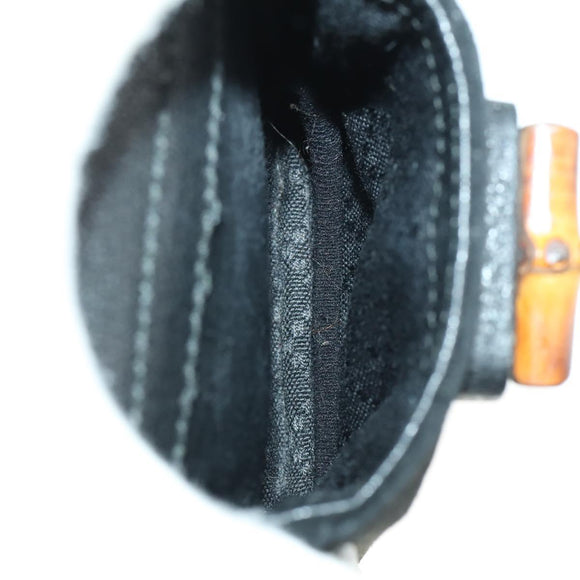 GUCCI Bamboo Backpack Suede Black Gold 003 2058 0030 Auth 163664
