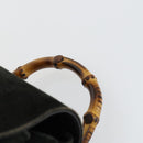 GUCCI Bamboo Backpack Suede Black Gold 003 2058 0030 Auth 163664-14