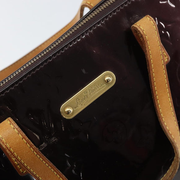 LOUIS VUITTON Monogram Vernis Bellevue PM Hand Bag Amarante M93585 Auth 163665