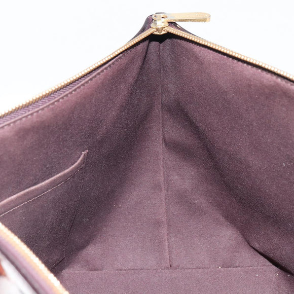 LOUIS VUITTON Monogram Vernis Bellevue PM Hand Bag Amarante M93585 Auth 163665