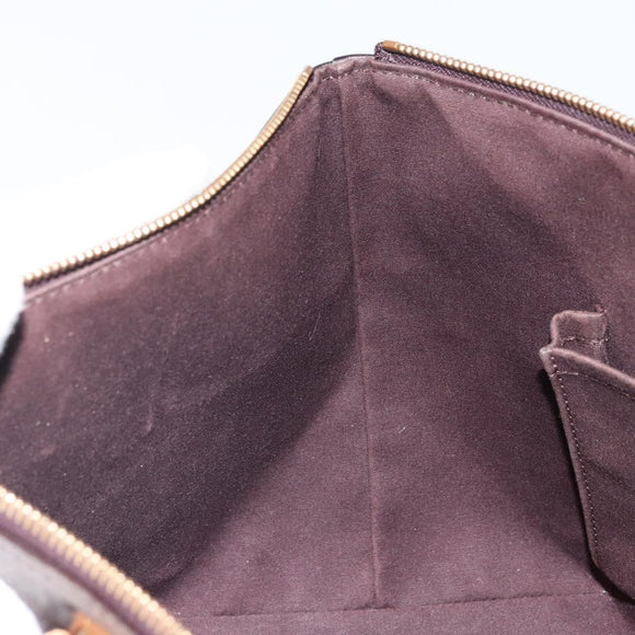 LOUIS VUITTON Monogram Vernis Bellevue PM Hand Bag Amarante M93585 Auth 163665