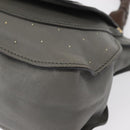 Chloe Mercy Hand Bag Leather Gray Gold Auth 163667-14