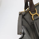 Chloe Mercy Hand Bag Leather Gray Gold Auth 163667-17
