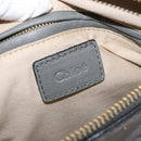 Chloe Mercy Hand Bag Leather Gray Gold Auth 163667-19