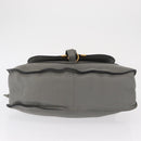 Chloe Mercy Hand Bag Leather Gray Gold Auth 163667-5
