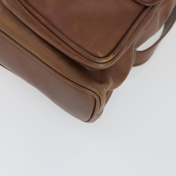 GUCCI Bamboo Backpack Leather Brown Gold 003 2058 0016 Auth 163668