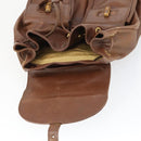 GUCCI Bamboo Backpack Leather Brown Gold 003 2058 0016 Auth 163668-10
