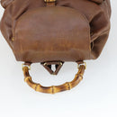 GUCCI Bamboo Backpack Leather Brown Gold 003 2058 0016 Auth 163668-6