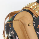 LOUIS VUITTON Monogram Multicolor Courtney MM Bag 2way Black M45642 Auth 163673SAV-15