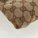 GUCCI GG Canvas Sherry Line Waist bag Beige Silver 28566 Auth 163674-11