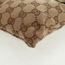 GUCCI GG Canvas Sherry Line Waist bag Beige Silver 28566 Auth 163674-12
