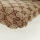 GUCCI GG Canvas Sherry Line Waist bag Beige Silver 28566 Auth 163674-13