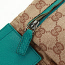GUCCI GG Canvas Sherry Line Waist bag Beige Silver 28566 Auth 163674-20