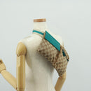 GUCCI GG Canvas Sherry Line Waist bag Beige Silver 28566 Auth 163674-26