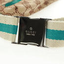 GUCCI GG Canvas Sherry Line Waist bag Beige Silver 28566 Auth 163674-8