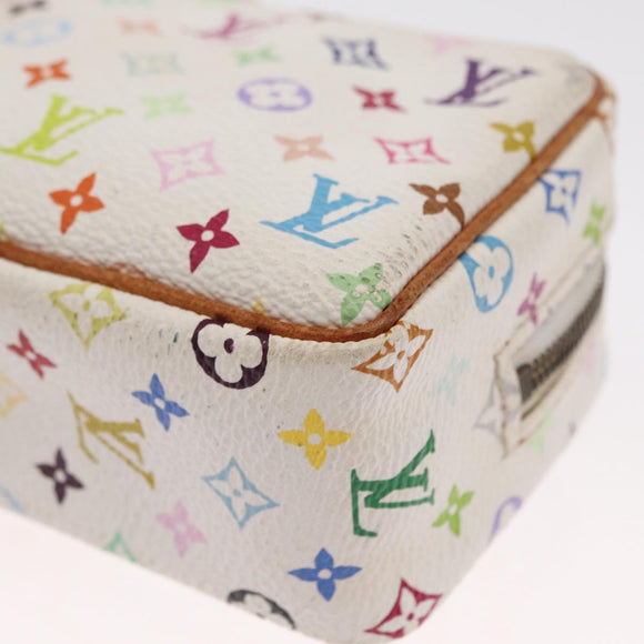 LOUIS VUITTON Monogram Multicolor Trousse Wapity Pouch White M58034 Auth 163705