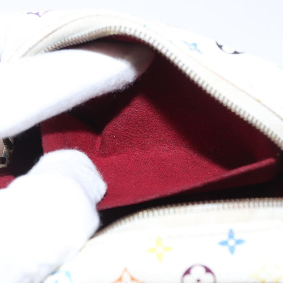 LOUIS VUITTON Monogram Multicolor Trousse Wapity Pouch White M58034 Auth 163705