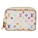 LOUIS VUITTON Monogram Multicolor Trousse Wapity Pouch White M58034 Auth 163705-13