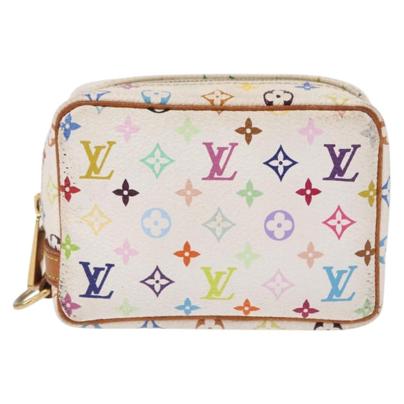 LOUIS VUITTON Monogram Multicolor Trousse Wapity Pouch White M58034 Auth 163705