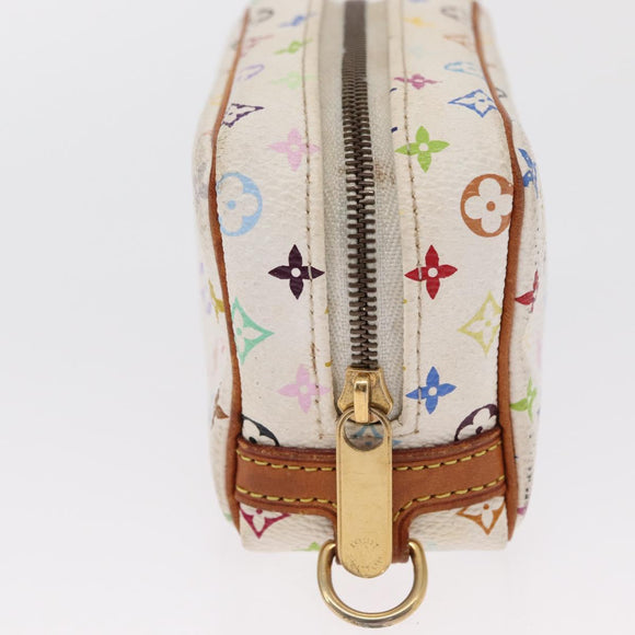 LOUIS VUITTON Monogram Multicolor Trousse Wapity Pouch White M58034 Auth 163705