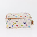 LOUIS VUITTON Monogram Multicolor Trousse Wapity Pouch White M58034 Auth 163705-6