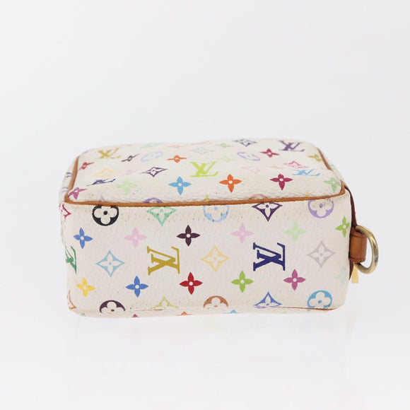 LOUIS VUITTON Monogram Multicolor Trousse Wapity Pouch White M58034 Auth 163705