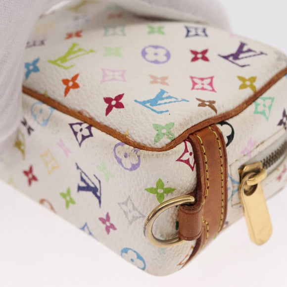 LOUIS VUITTON Monogram Multicolor Trousse Wapity Pouch White M58034 Auth 163705