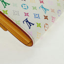 LOUIS VUITTON Multicolor Portefeuille Sarah Wallet White M93532 Auth 163706V-15
