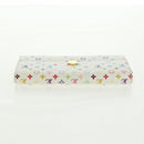 LOUIS VUITTON Multicolor Portefeuille Sarah Wallet White M93532 Auth 163706V-5