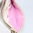 LOUIS VUITTON Multicolor Pochette Cles NM Coin Purse White M93734 LV Auth 163711-11