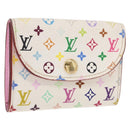 LOUIS VUITTON Multicolor Anvelop Cult De Vuitto Case White M66557 LV Auth 163712V-1