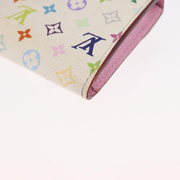 LOUIS VUITTON Multicolor Anvelop Cult De Vuitto Case White M66557 LV Auth 163712V