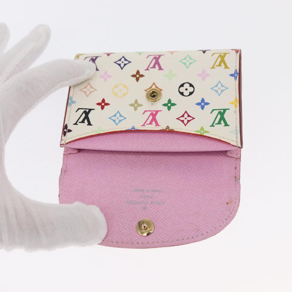 LOUIS VUITTON Multicolor Anvelop Cult De Vuitto Case White M66557 LV Auth 163712V