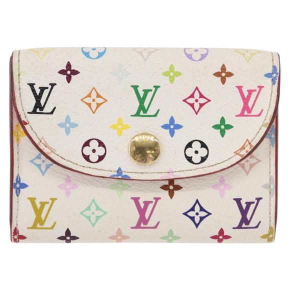 LOUIS VUITTON Multicolor Anvelop Cult De Vuitto Case White M66557 LV Auth 163712V
