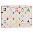LOUIS VUITTON Multicolor Anvelop Cult De Vuitto Case White M66557 LV Auth 163712V-3
