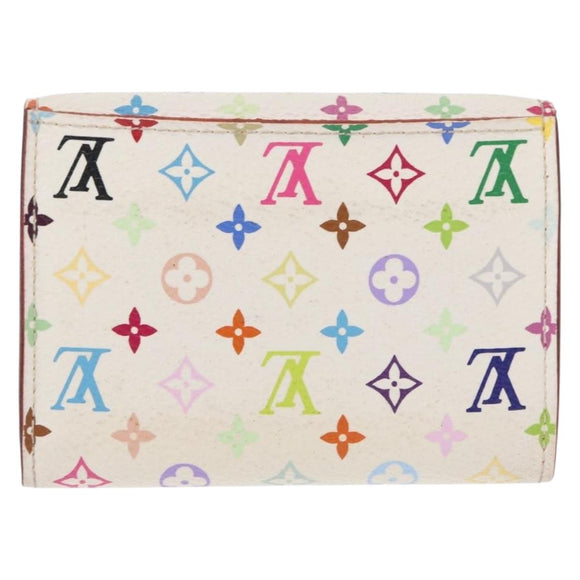 LOUIS VUITTON Multicolor Anvelop Cult De Vuitto Case White M66557 LV Auth 163712V