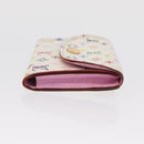 LOUIS VUITTON Multicolor Anvelop Cult De Vuitto Case White M66557 LV Auth 163712V-4