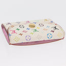 LOUIS VUITTON Multicolor Anvelop Cult De Vuitto Case White M66557 LV Auth 163712V-6