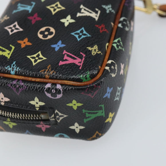LOUIS VUITTON Monogram Multicolor Trousse Wapity Pouch Black M58034 Auth 163713