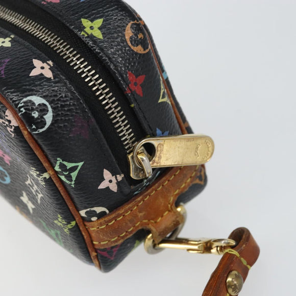 LOUIS VUITTON Monogram Multicolor Trousse Wapity Pouch Black M58034 Auth 163713