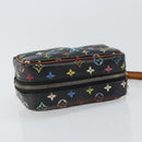 LOUIS VUITTON Monogram Multicolor Trousse Wapity Pouch Black M58034 Auth 163713-5