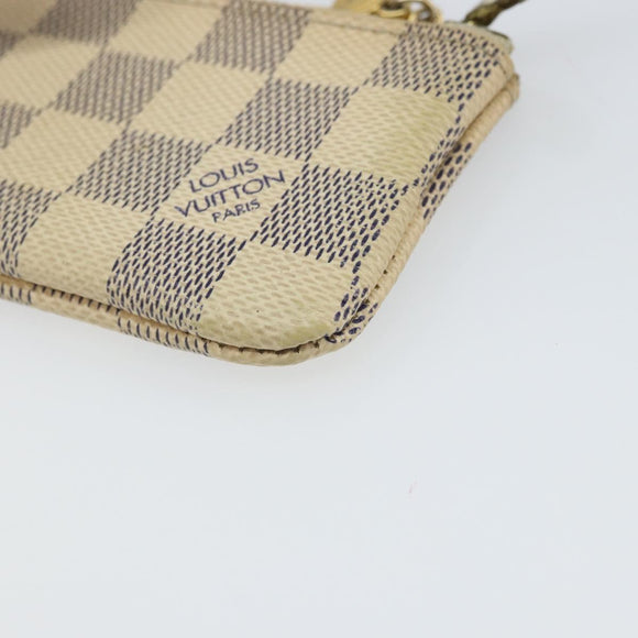 LOUIS VUITTON Damier Azur Pochette Cles Coin Purse N62659 LV Auth 163715