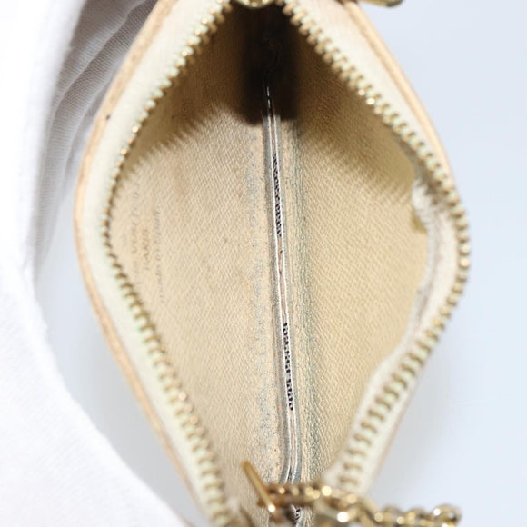 LOUIS VUITTON Damier Azur Pochette Cles Coin Purse N62659 LV Auth 163715