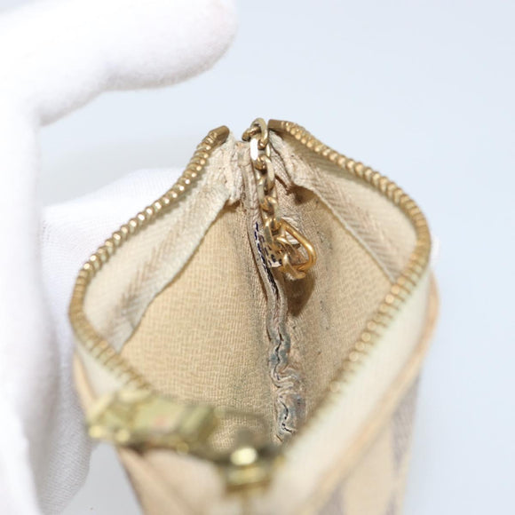 LOUIS VUITTON Damier Azur Pochette Cles Coin Purse N62659 LV Auth 163715