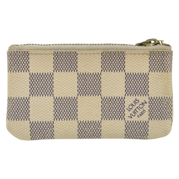 LOUIS VUITTON Damier Azur Pochette Cles Coin Purse N62659 LV Auth 163715