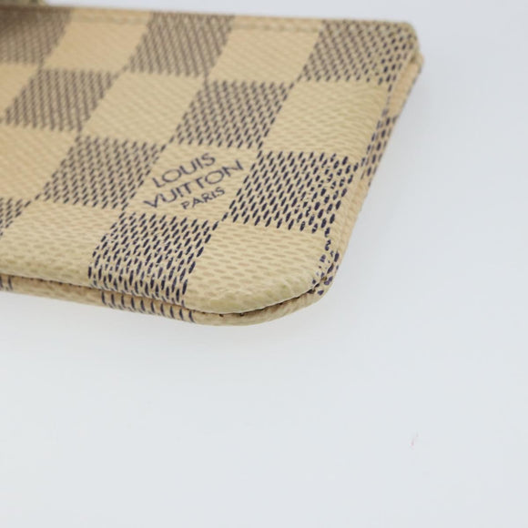 LOUIS VUITTON Damier Azur Pochette Cles Coin Purse N62659 LV Auth 163715